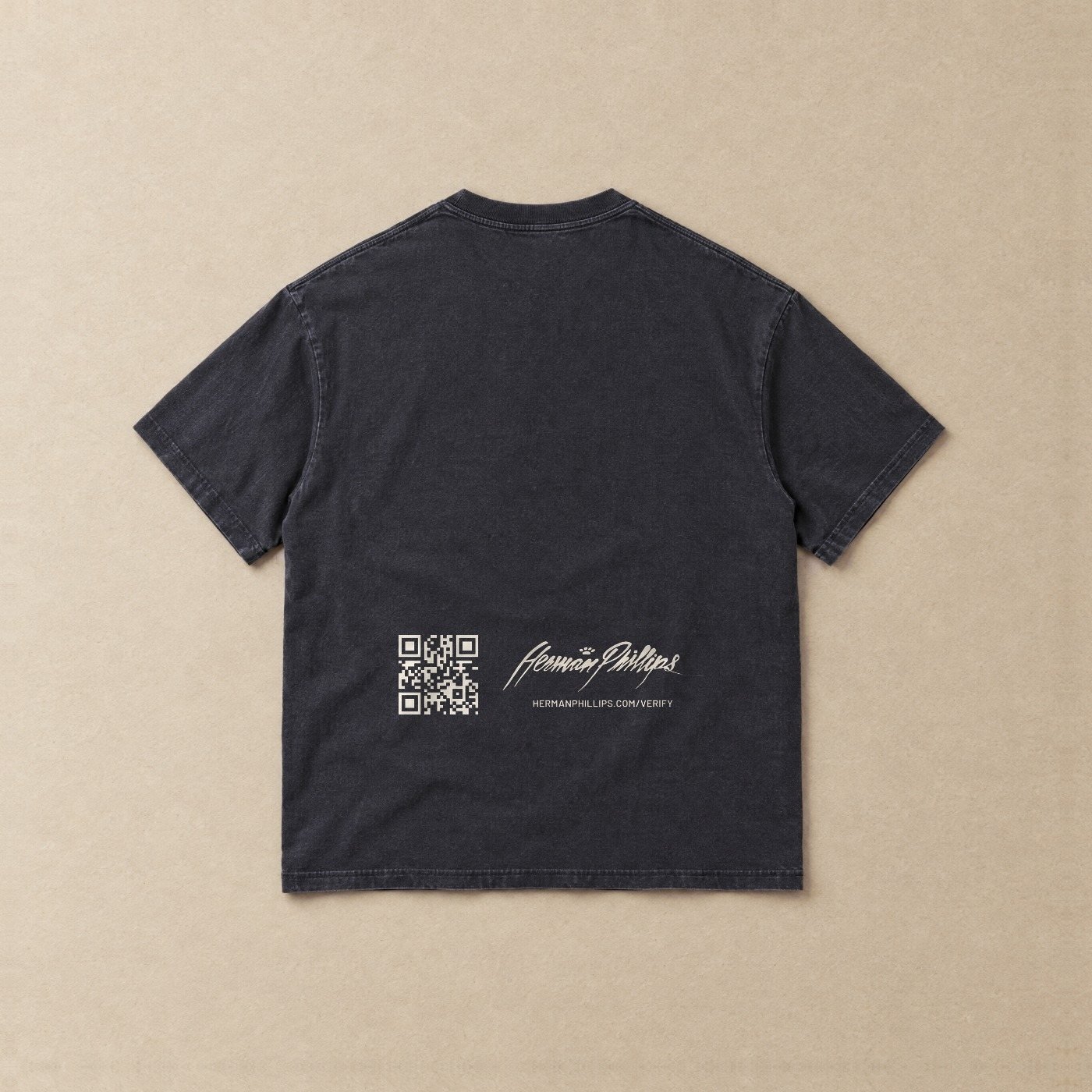 Bear Witness Tee, Washed Black, back