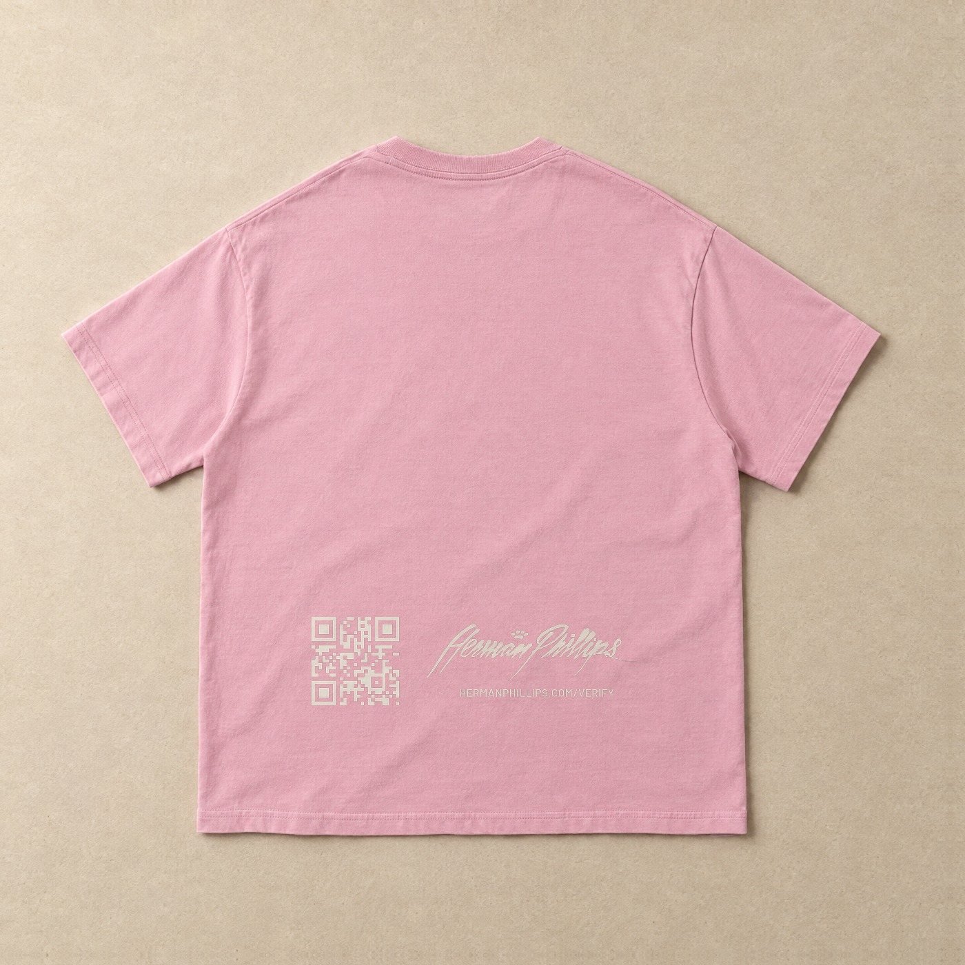 Bear Witness Tee, Pink, back