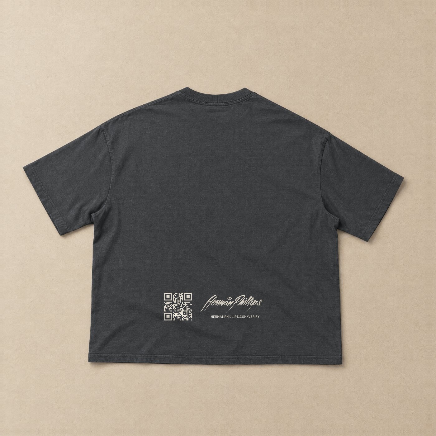 Herman Phillips Blank Tee, Black, back