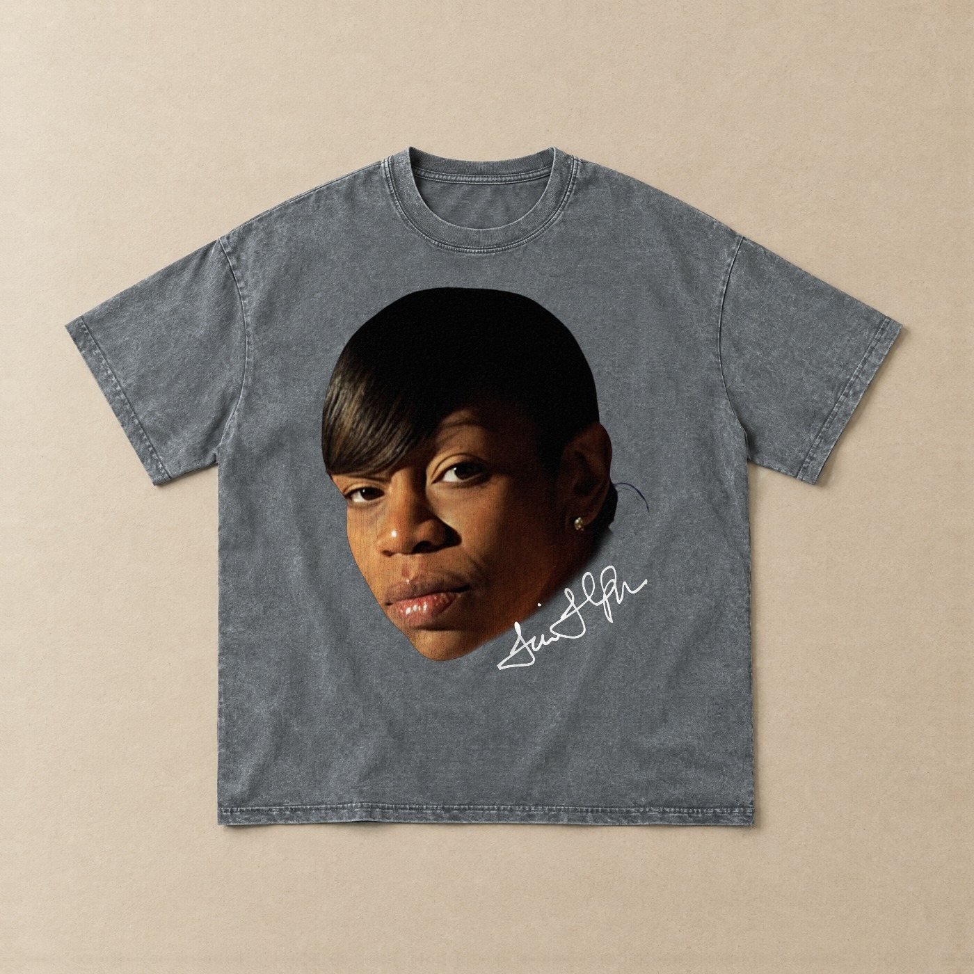 Snow Washed Oversized Cotton T-Shirt