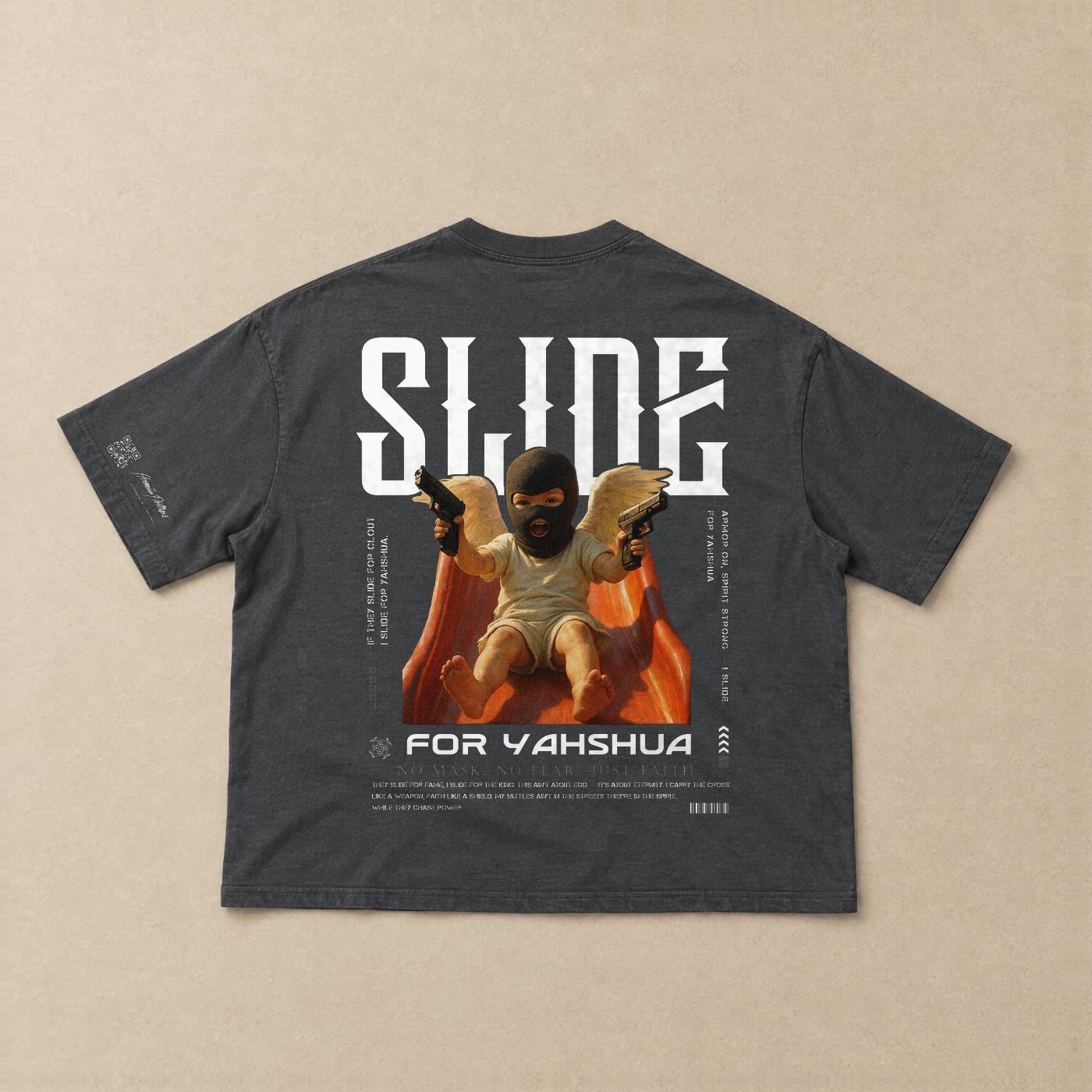 Slide for Yahshua Boxy Tee, back