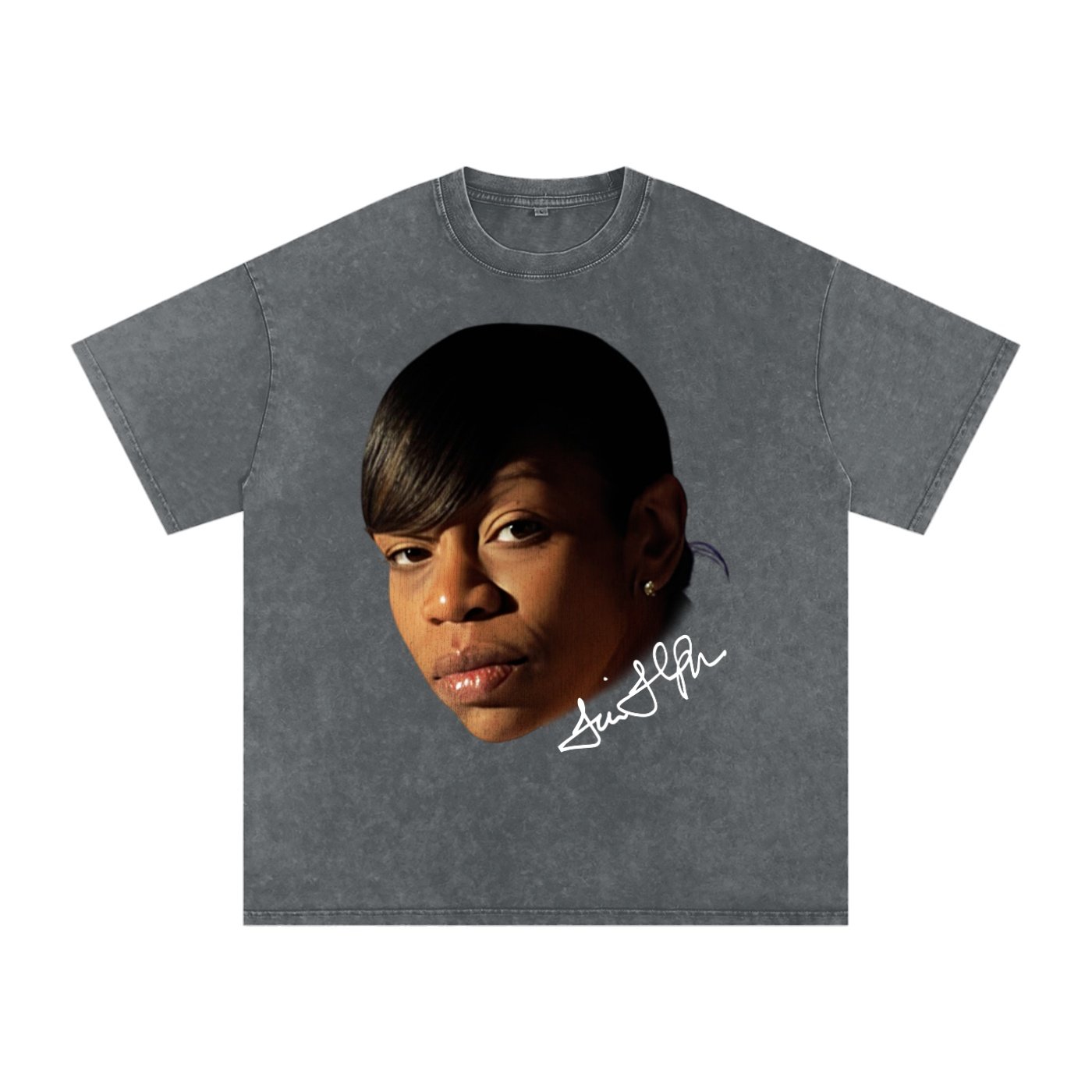 Snow Washed Oversized Cotton T-Shirt